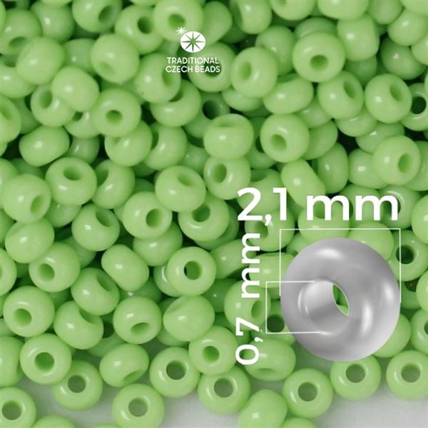 Preciosa Seed beads 11/0 2,1 mm Green 53410 50 g