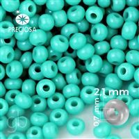 Preciosa Seed beads 11/0 2,1 mm Turquoise 63130 50 g