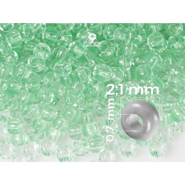 Preciosa STRIPED 11/0 2,1 mm Clear Green 00851 50 g