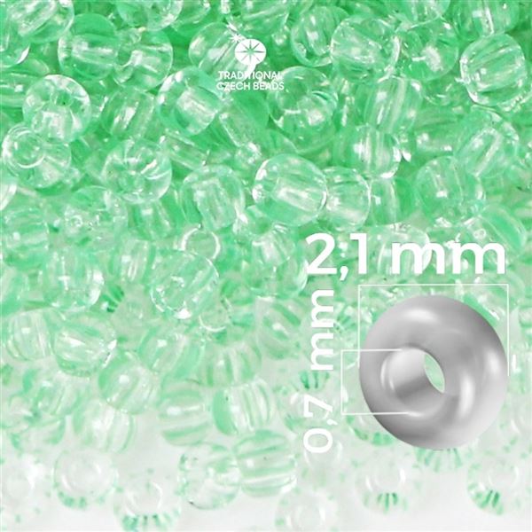 Preciosa STRIPED 11/0 2,1 mm Clear Green 00851 50 g