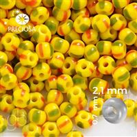 Preciosa STRIPED 11/0 2,1 mm Yellow Red Green 83590 50 g