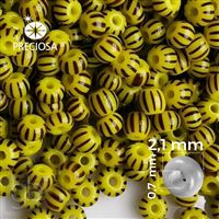 Preciosa STRIPED 11/0 2,1 mm Yellow Schwarz 83501 50 g