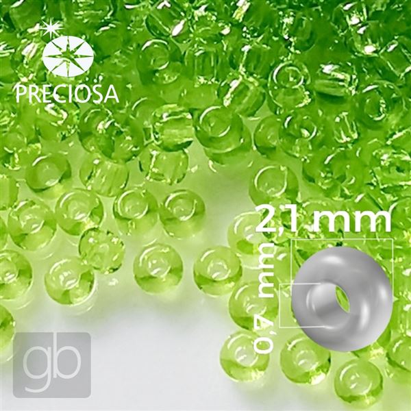 Preciosa Seed beads 11/0 2,1 mm Green 50220 50 g