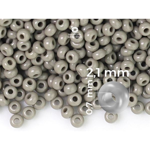 Preciosa Seed beads 11/0 2,1 mm Grey 43020 50 g