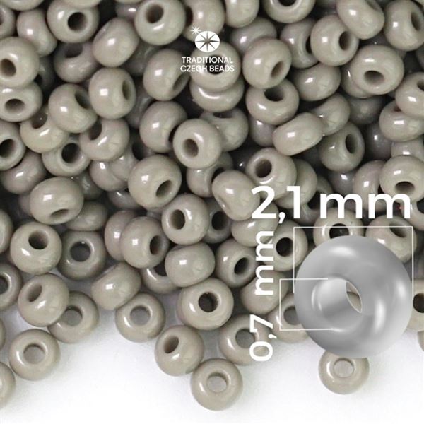 Preciosa Seed beads 11/0 2,1 mm Grey 43020 50 g