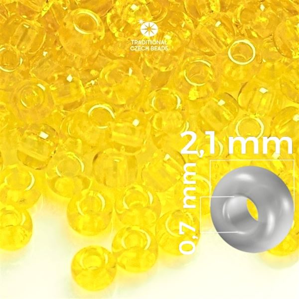 Preciosa Seed beads 11/0 2,1 mm Yellow 80010 50 g