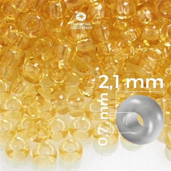 Preciosa Seed beads 11/0 2,1 mm Yellow 10020 50 g