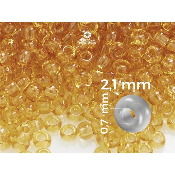 Preciosa Seed beads 11/0 2,1 mm Yellow 10050 50 g