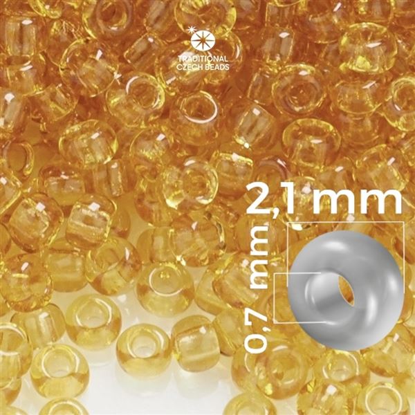 Preciosa Seed beads 11/0 2,1 mm Yellow 10050 50 g