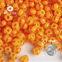 Preciosa STRIPED 11/0 2,1 mm Orange Red 83970 50 g