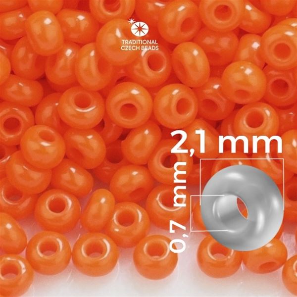 Preciosa Seed beads 11/0 2,1 mm Orange 93140 50 g