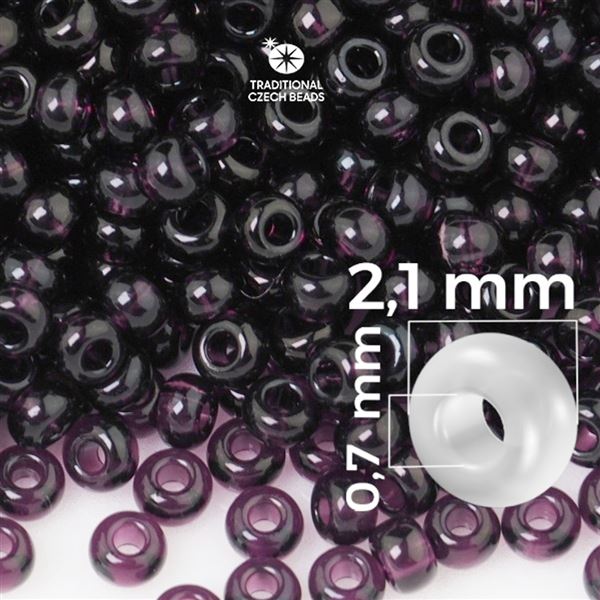 Preciosa Seed beads 11/0 2,1 mm Purple (20080) 50 g