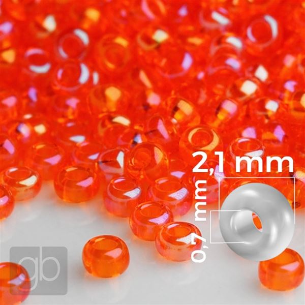 Preciosa Seed beads 11/0 2,1 mm Orange 91030 50 g