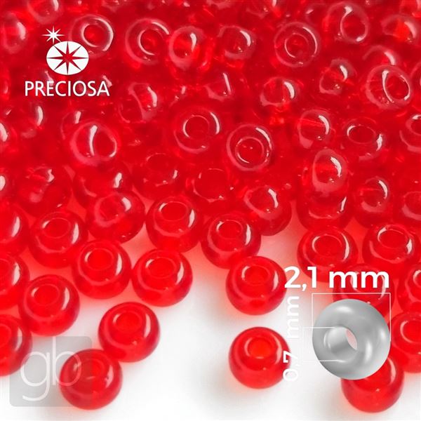 Preciosa Seed beads 11/0 2,1 mm Red 90070 50 g