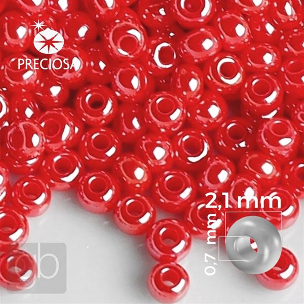 Preciosa Seed beads 11/0 2,1 mm Red 94190 50 g