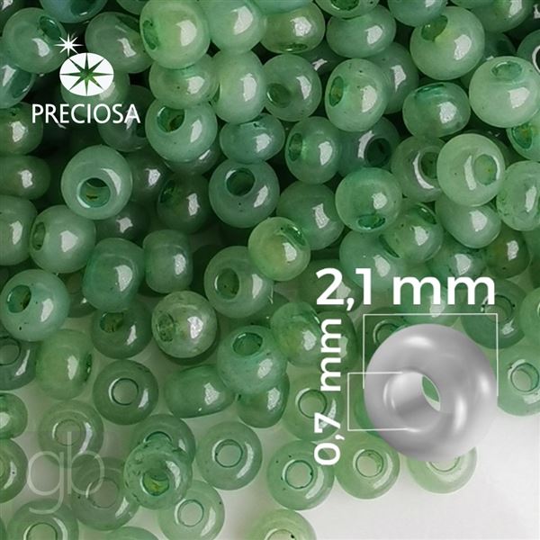 Preciosa Seed beads 11/0 2,1 mm Green 02662 20 g