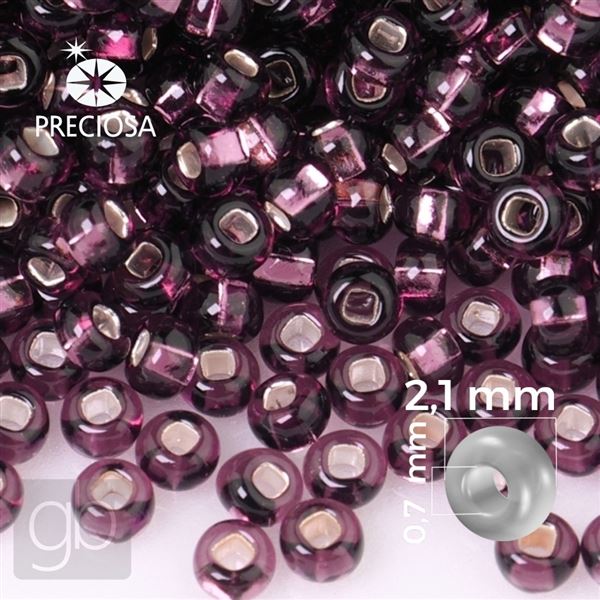 Preciosa Seed beads 11/0 2,1 mm Purple 27060 20 g