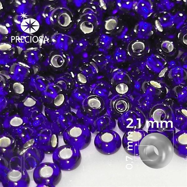 Preciosa Seed beads 11/0 2,1 mm Blue 37100 20 g