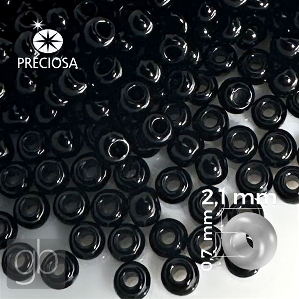 Preciosa Seed beads 11/0 2,1 mm Black 23980 20 g