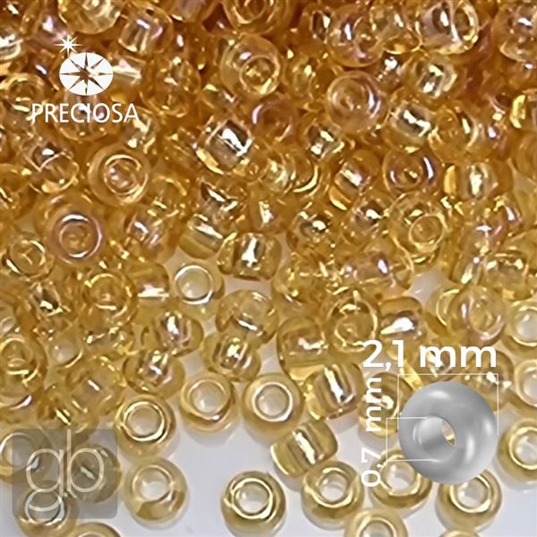 Preciosa Seed beads 11/0 2,1 mm Yellow 11050 20 g