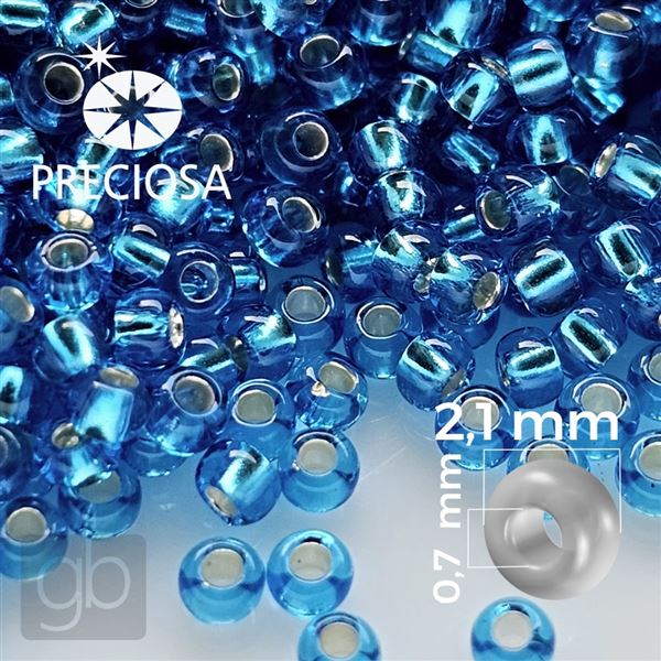 Preciosa Seed beads 11/0 2,1 mm Blue 67150 20 g