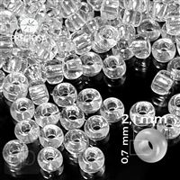 Preciosa Seed beads 11/0 2,1 mm Clear 00050 20 g