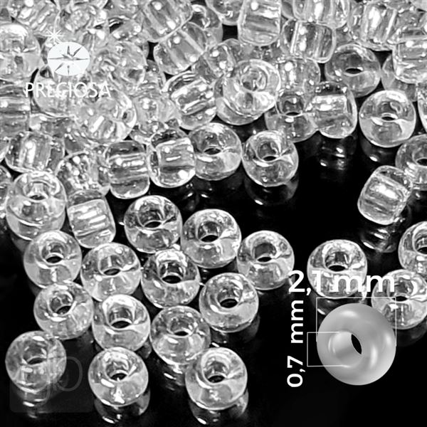 Preciosa Seed beads 11/0 2,1 mm Clear 00050 20 g