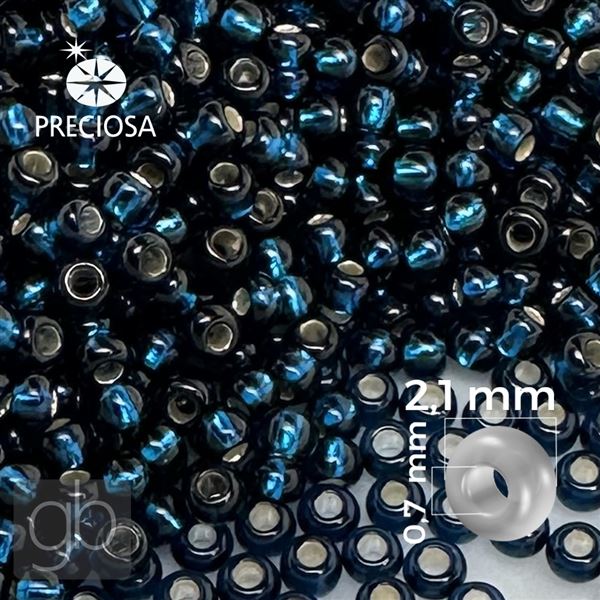 Preciosa Seed beads 11/0 2,1 mm Blue 67100 50 g