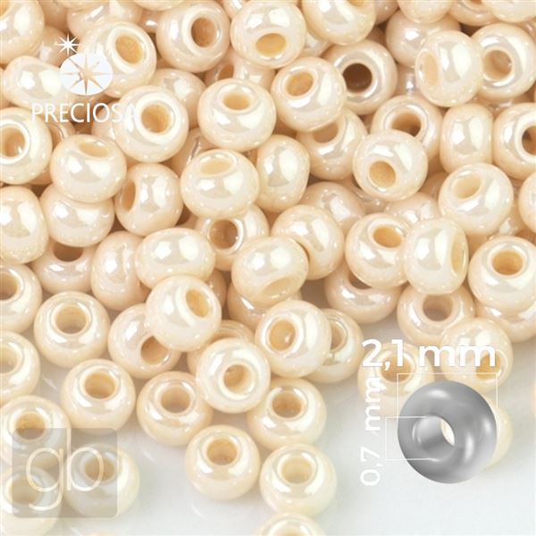 Preciosa Seed beads 11/0 2,1 mm Beige 46112 20 g