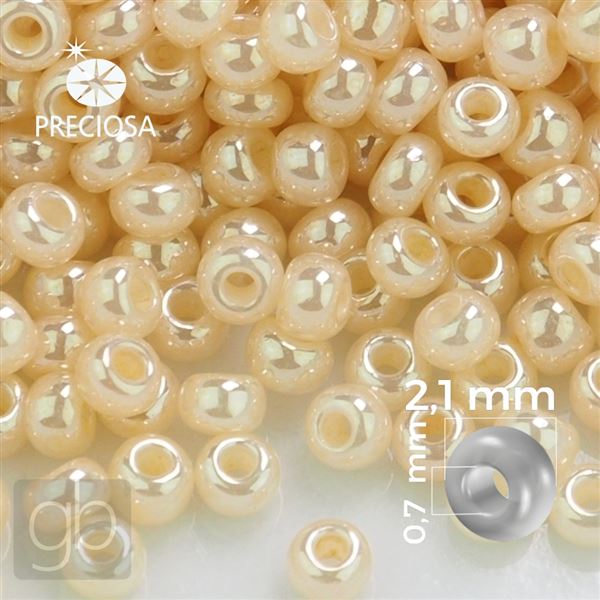 Preciosa Seed beads 11/0 2,1 mm Beige 47113 20 g