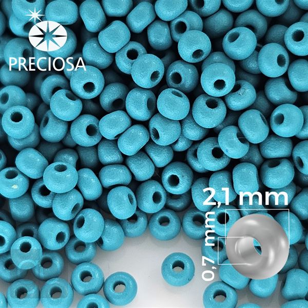 Preciosa Seed beads 11/0 2,1 mm Blue PERMALUX 22m18 20 g