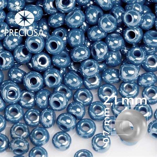 Preciosa Seed beads 11/0 2,1 mm Blue 35036B 20 g