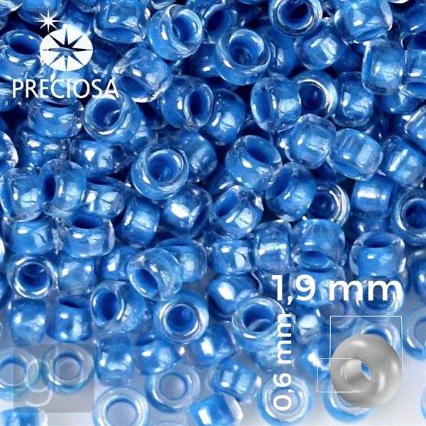 Preciosa Seed beads 12/0 1,9 mm Blue 38638 50 g