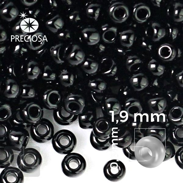 Preciosa Seed beads 12/0 1,9 mm Black 23980 50 g