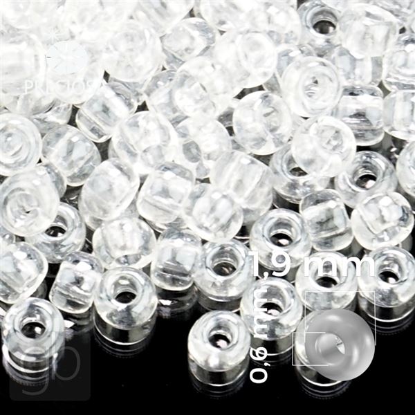 Preciosa Seed beads 12/0 1,9 mm Clear 48102 20 g