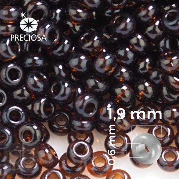 Preciosa Seed beads 12/0 1,9 mm Brown 10140 20 g