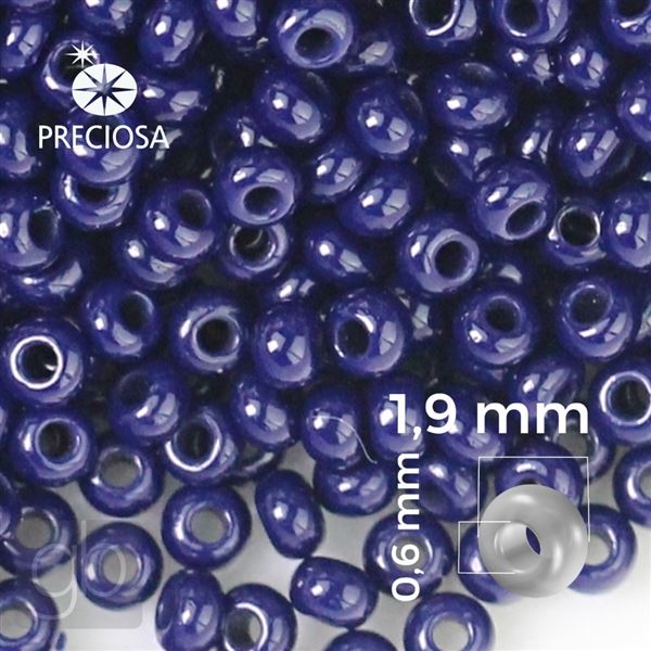 Preciosa Seed beads 12/0 1,9 mm Blue 33080 20 g