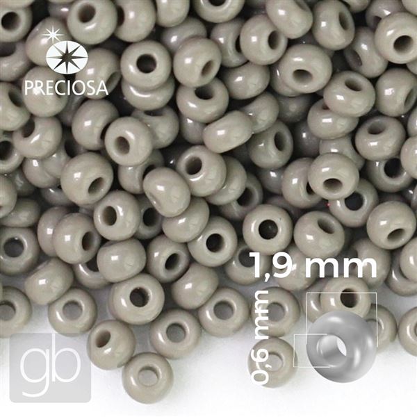 Preciosa Seed beads 12/0 1,9 mm Grey 43020 20 g