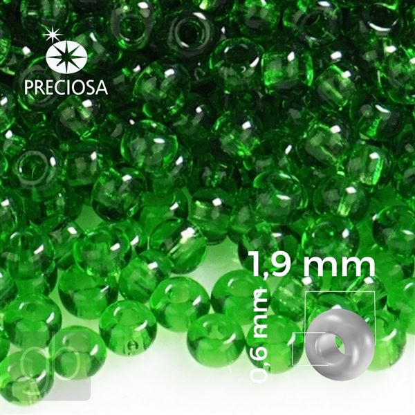 Preciosa Seed beads 12/0 1,9 mm Green 50120 20 g