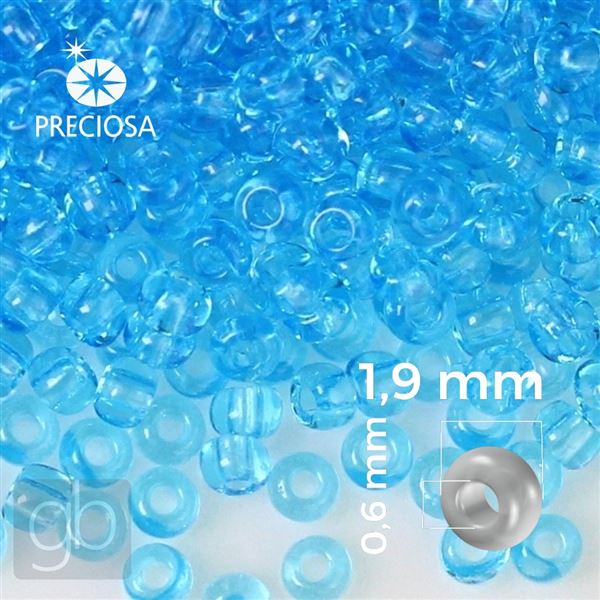 Preciosa Seed beads 12/0 1,9 mm Blue 60010 20 g