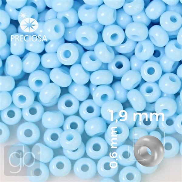 Preciosa Seed beads 12/0 1,9 mm Blue 63000 20 g