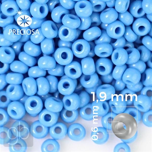 Preciosa Seed beads 12/0 1,9 mm Blue 63080 20 g