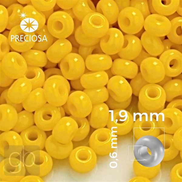 Preciosa Seed beads 12/0 1,9 mm Yellow 83130 20 g