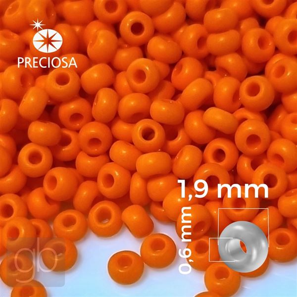 Preciosa Seed beads 12/0 1,9 mm Orange 93140 20 g