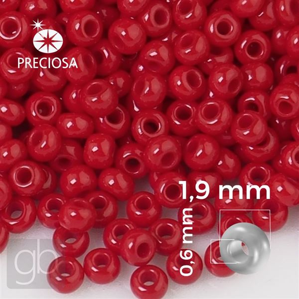 Preciosa Seed beads 12/0 1,9 mm Red 93210 20 g