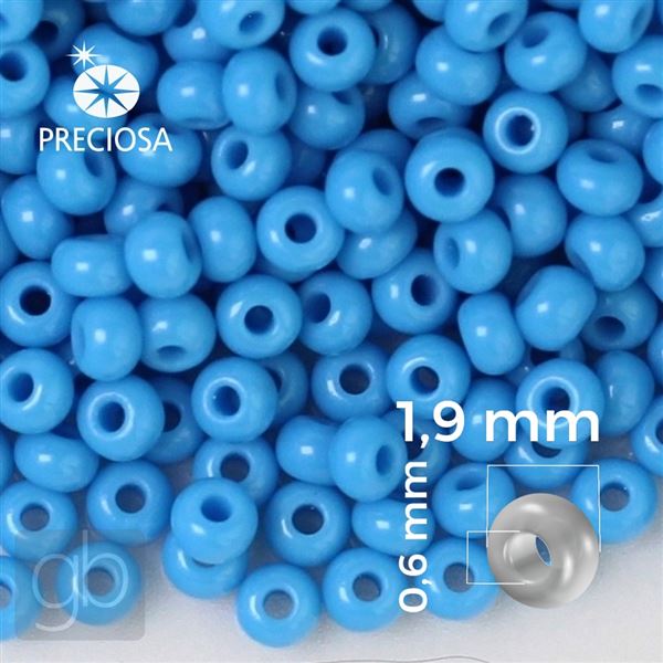 Preciosa Seed beads 12/0 1,9 mm Blue 63050 20 g