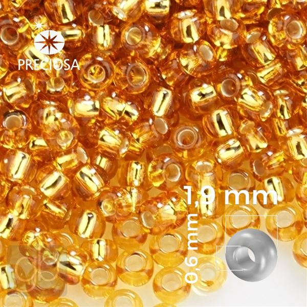 Preciosa Seed beads 12/0 1,9 mm Yellow 17070 20 g