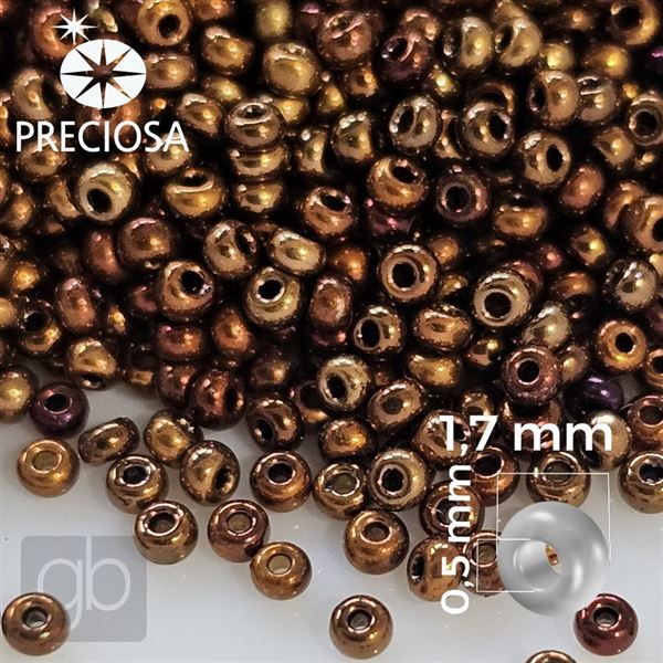 Preciosa Seed beads 13/0 1,7 mm Brown IRIS 59145 20 g