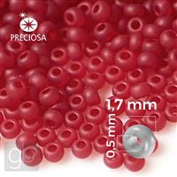 Preciosa Seed beads 13/0 1,7 mm Red Frosted 90090 50 g