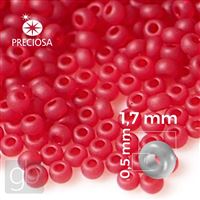 Preciosa Seed beads 13/0 1,7 mm Red Frosted 90070 50 g